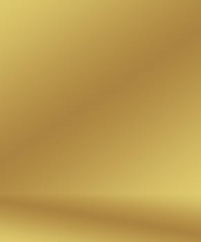 Abstract Luxury Gold yellow gradient studio wall, well use as background,layout,banner and product presentation