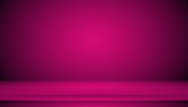 Studio Background Concept - Dark Gradient purple studio room background for product