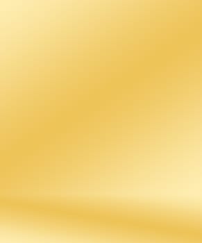 Abstract Luxury Gold yellow gradient studio wall, well use as background,layout,banner and product presentation