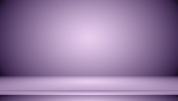 Studio Background Concept - Dark Gradient purple studio room background for product