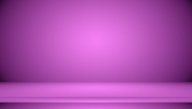 Studio Background Concept - Dark Gradient purple studio room background for product