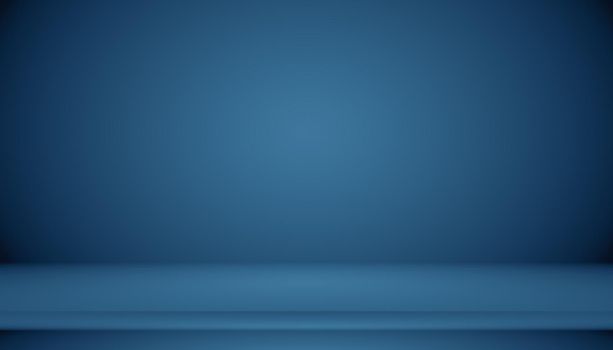 Blue gradient abstract background empty room with space for your text and picture.