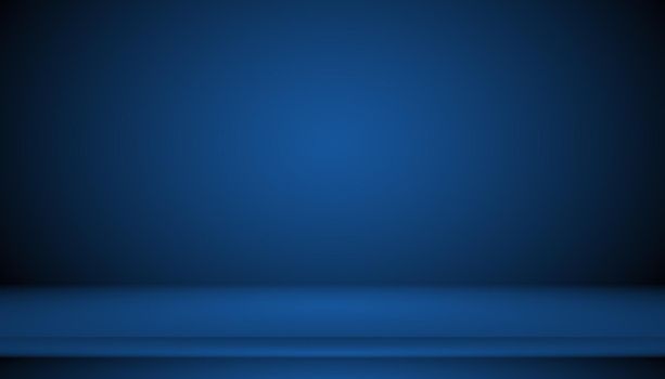 Blue gradient abstract background empty room with space for your text and picture.