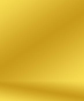 Abstract Luxury Gold yellow gradient studio wall, well use as background,layout,banner and product presentation