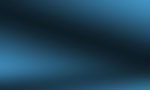 Gradient Blue abstract background. Smooth Dark blue with Black vignette Studio.