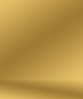 Abstract Luxury Gold yellow gradient studio wall, well use as background,layout,banner and product presentation