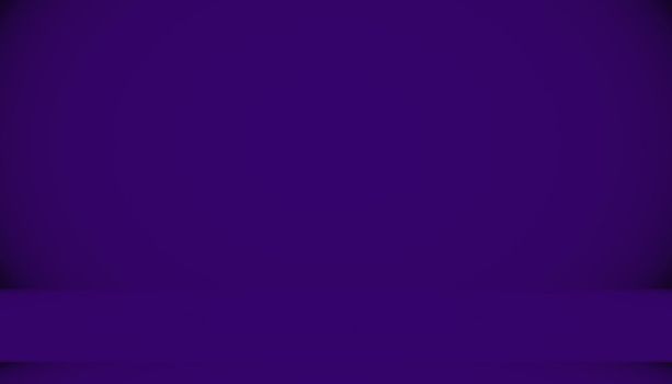 Studio Background Concept - Dark Gradient purple studio room background for product