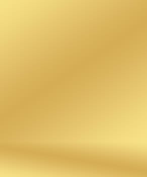 Abstract Luxury Gold yellow gradient studio wall, well use as background,layout,banner and product presentation