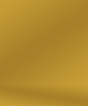 Abstract Luxury Gold yellow gradient studio wall, well use as background,layout,banner and product presentation