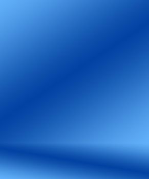 Gradient Blue abstract background. Smooth Dark blue with Black vignette Studio.