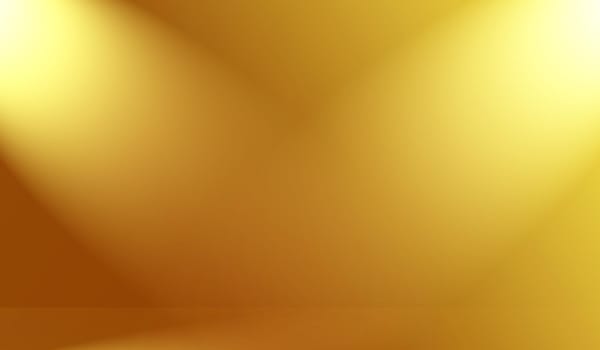 Abstract Luxury Gold yellow gradient studio wall, well use as background,layout,banner and product presentation