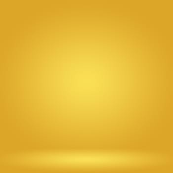 Abstract Luxury Gold yellow gradient studio wall, well use as background,layout,banner and product presentation