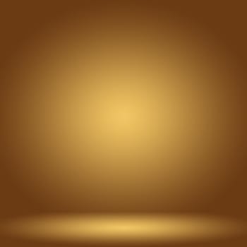 Abstract Luxury Gold yellow gradient studio wall, well use as background,layout,banner and product presentation