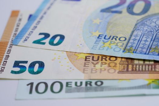 Euro banknote; Banking Account, Investment Analytic research data economy, trading, Business company concept.