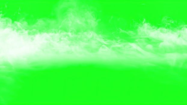 3d illustration - Clouds On The Green Screen Background