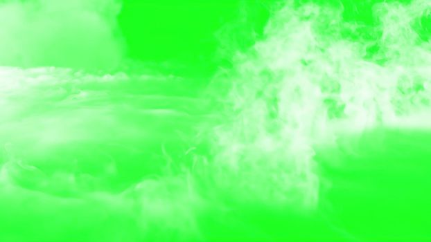 3d illustration - Clouds On The Green Screen Background