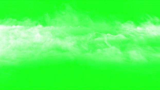 3d illustration - Clouds On The Green Screen Background