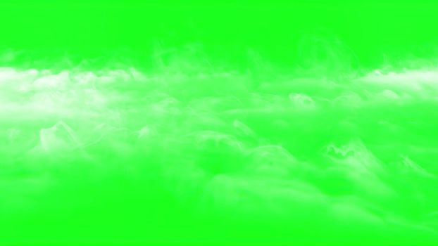 3d illustration - Clouds On The Green Screen Background