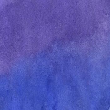 Blue and Purple Hand Drawn Watercolor Abstract Background. Watercolors Paint Decorative Texture Backdrop.