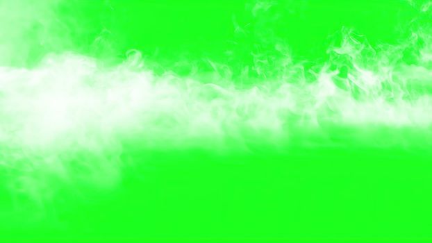 3d illustration - Clouds On The Green Screen Background