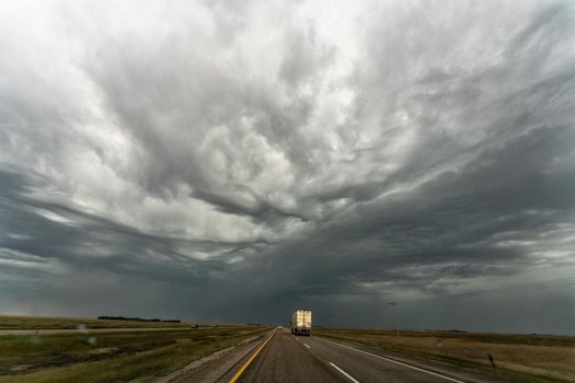 Prairie Storm Canada Summer time clouds warning
