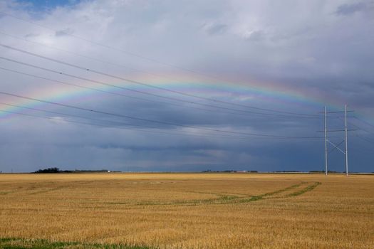 Prairie Rainbow in Saskatchewan Canada Beautiful Scene