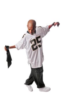 Cool young hip-hop dancer making a move