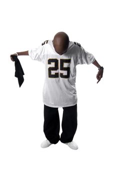 Cool young hip-hop dancer making a move