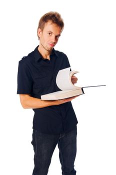 Young man isolated on white