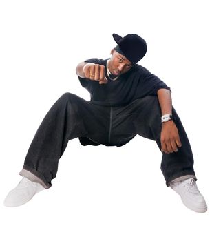 Cool hip-hop youngster isolated on white background