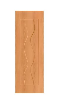 Common house interior door isolated on white background