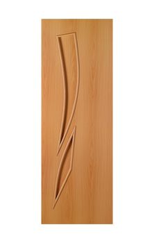 Common house interior door isolated on white background