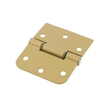 Simple door hinge isolated over white background
