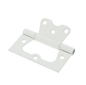 Simple door hinge isolated over white background