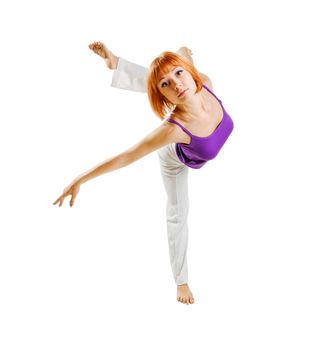 sportswoman isolated