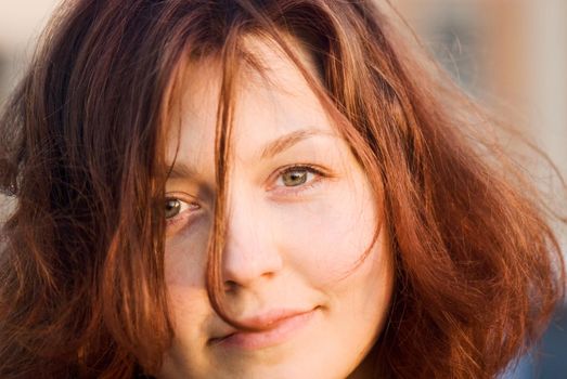 Portrait of a red haired girl