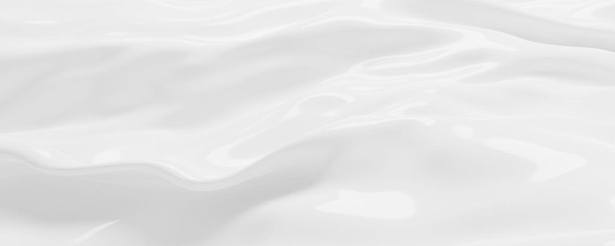 White cosmetic cream background 3D render