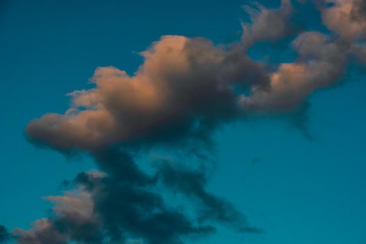 Sunset sky with clouds as a natural background