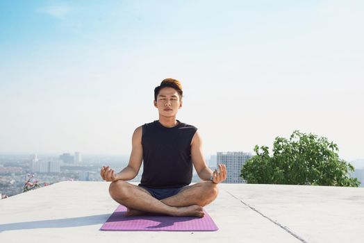 Man practicing advanced yoga. A series of yoga poses. lifestyle concept.