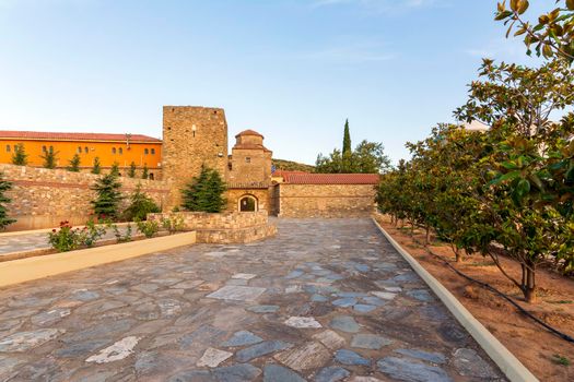 View of Orthodox Holy Monastery of Pantokrator-Tao (Ntaou) Penteli - Greece