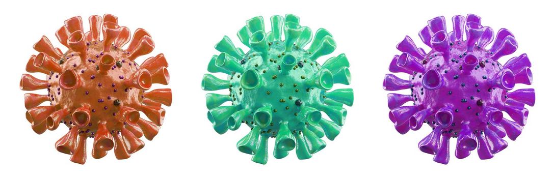 Dangerous corona virus, SARS pandemic risk concept. 3D illustration