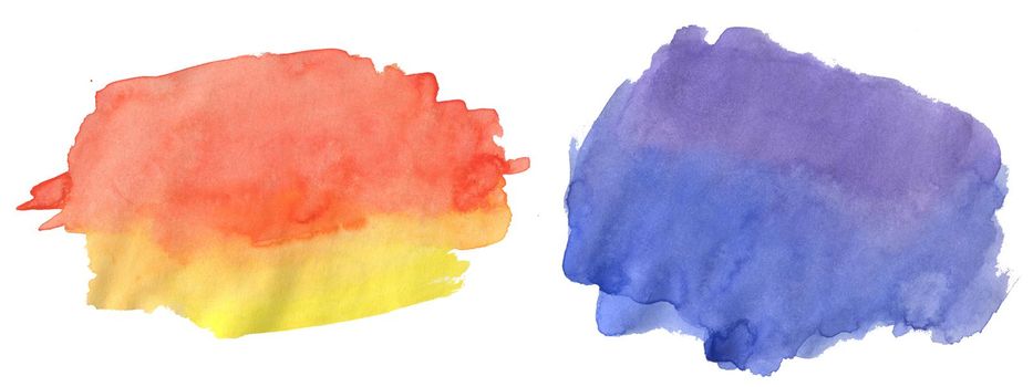 Set of Colorful Watercolor Stains. Collection of Watercolour Spots for Decoration, Poster, Banner, Greeting Cards Design.