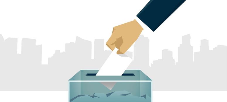 Voting and election concept. Making the right decision