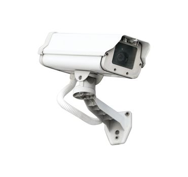 CCTV camera security isolated white background.