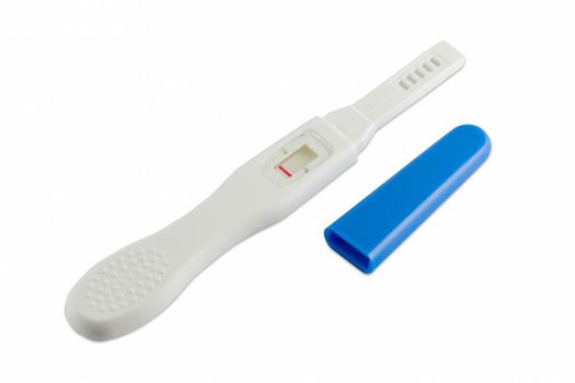 Pregnancy test isolated on white background.