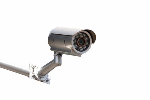 CCTV Security camera isolated white background.