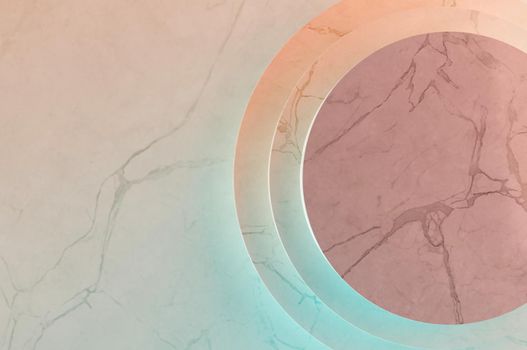 3d illustration. TOP VIEW . Pastel marble texture luxurious background.
