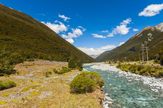 Bealey River could be found in the Arthur's Pass National Park, New Zealand