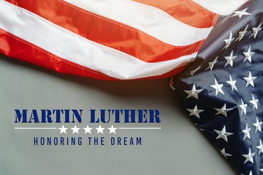 Martin Luther King Day Anniversary - American flag on abstract background