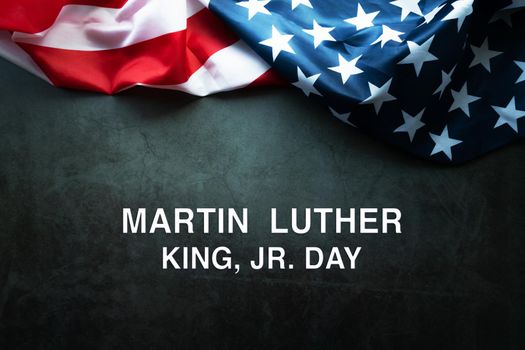 Martin Luther King Day Anniversary - American flag on abstract background